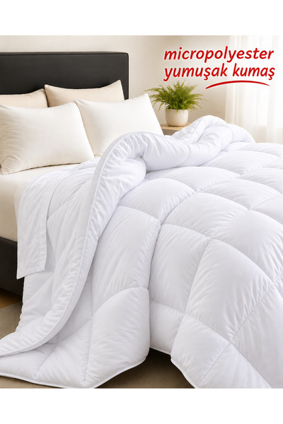 SEVHOME CONCEPT Yumuşak İthal Silikon Yorgan Çift Kişilik -Microfiber Üst Kumaş