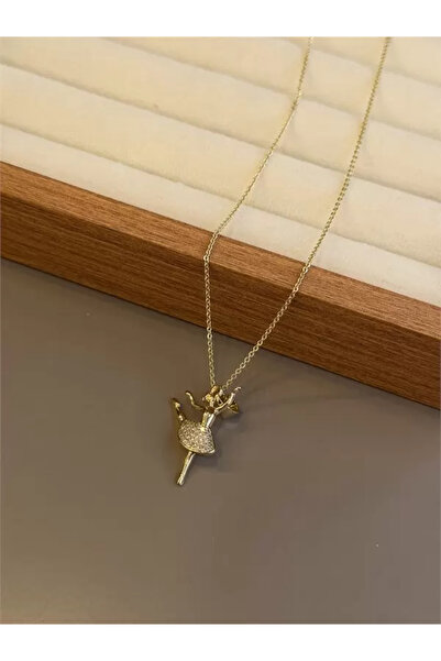 Şeker Portakalım Xuping Ballerina Necklace - Gold