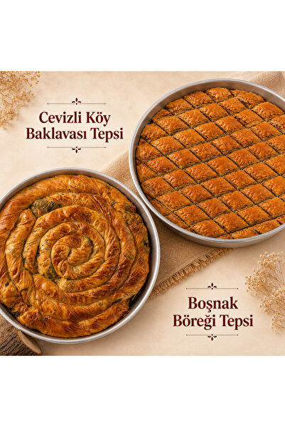 İNANÇ FIRIN Cevizli Köy Baklavası Tepsi + Peynirli Boşnak Böreği Tepsi