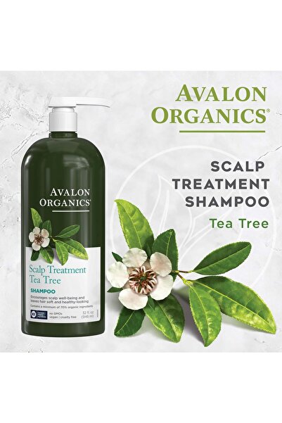 Avalon Organics شامبو العناية وتنقية فروة الرأس بزيت شجرة الشاي 946 مل