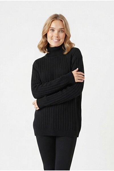 GurkStore Women's Ribbed Slim Fit Flexible Long Sleeve Casual Stylish High Ne...