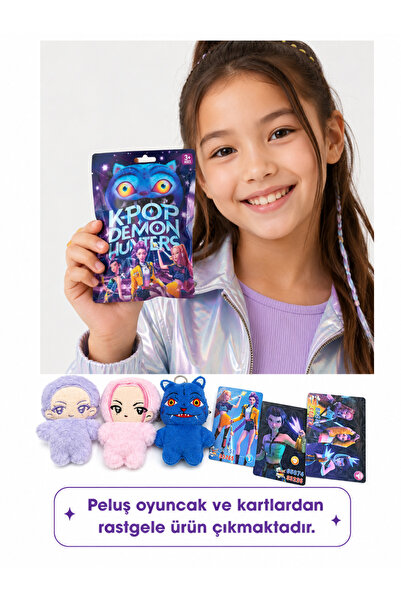 HER ŞEY NOTA www.herseynota.com K-Pop Demon Hunters 10 Cm Peluş Oyuncak ve Ka...