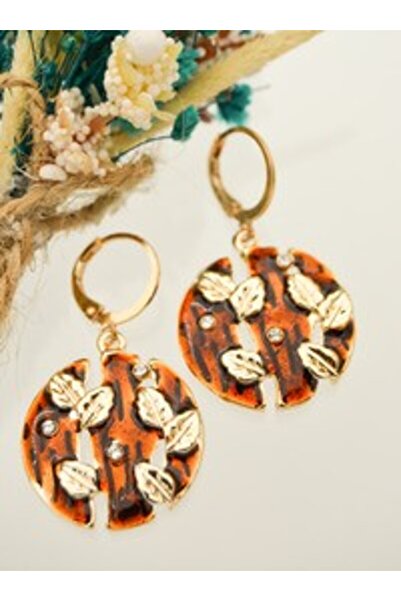 Stoneage Mineli Special Design Earrings - Brown -