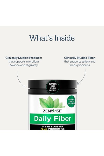 Zenwise Health Daily Fiber For Women & Men + Metabolic Probiotics For Digestive Health