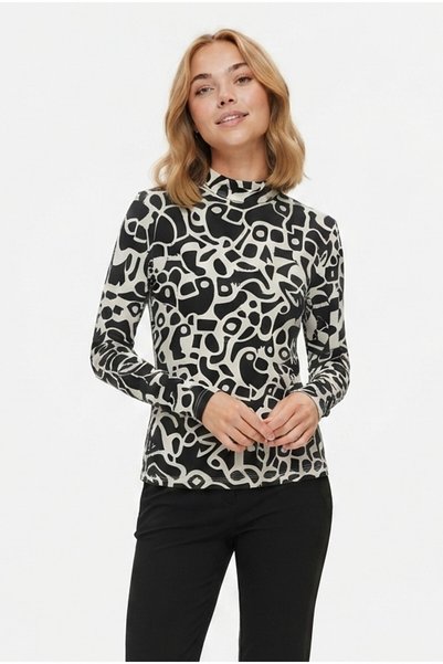 Generic Brand Bluză cu mânecă lungă cu model abstract pentru femei