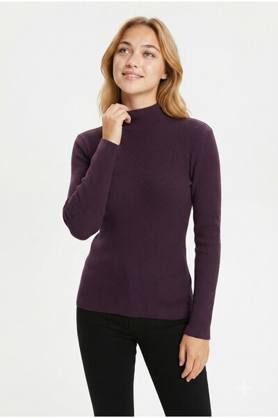 GurkStore Women's Turtleneck Ribbed Camisole Fabric Stretchy Lycra Long Sleev...