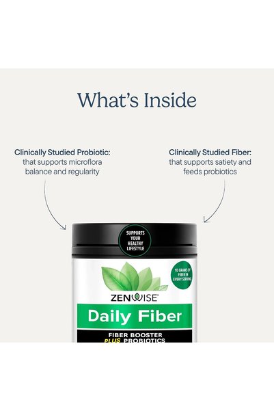 Zenwise Health Daily Fiber For Women & Men + Metabolic Probiotics For Digestive Health