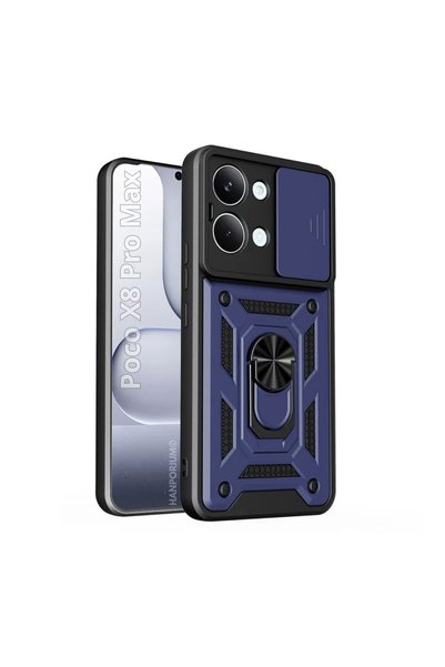 HANPORIUM حافظة تانك متوافقة مع هاتف Poco X8 Pro Max - غطاء خارجي مدرع للحماي...