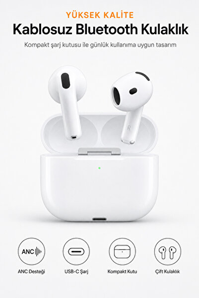 Ayers Air 4 Pro ANC Kablosuz Bluetooth Kulaklık, Gürültü Engelleme, 4. Nesil ...