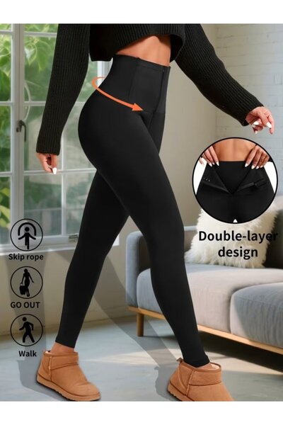 DRESSIFY WOMEN’S FASHION Γυναικείο ψηλόμεσο κολάν κατάδυσης με λεπτομέρεια απ...