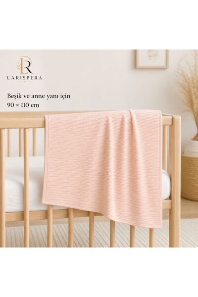 Larispera Knitted Pattern Baby Blanket 90 X 110 cm – for Crib, Mother's Side ...