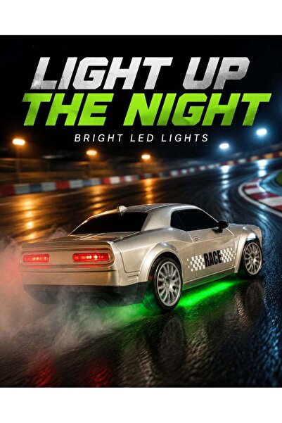 Generic 1:20 RC Drift Racing Car with 2.4GHz Remote Control, LED Lights & Car...