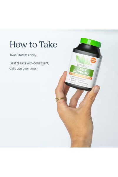 Zenwise Health - Joint Support Pro-Mobility Formula 180 Tablet(S) 174433 Tablets, 1500mg Glucosamine, 1200mg Chondroitin, 1000mg MSM, Turmeric, Boswellia, Mobility, Flexibility, Cartilage