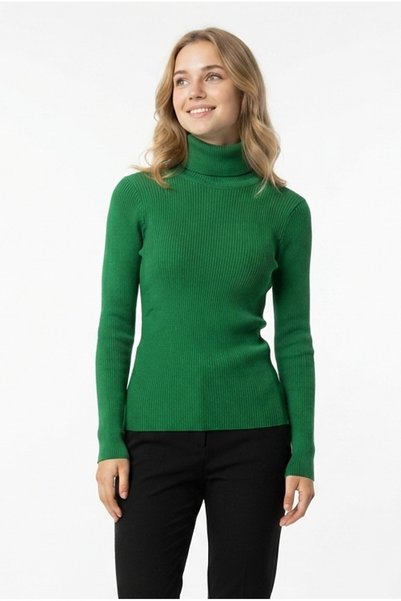 Generic Brand Pulover de damă din țesătură ribbită, elastic, casual și elegant