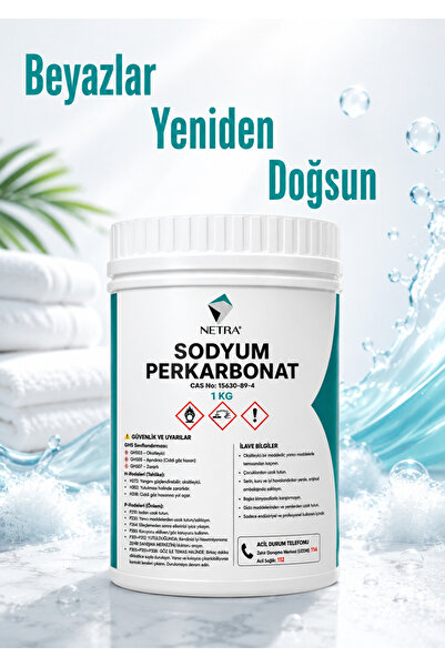 NetraKompozit Sodyum Perkarbonat 1 KG – Oksijen Bazlı Leke Çıkarıcı, Beyazlat...