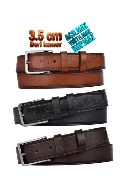 GoDeri 100% piele naturală, set de 3 piese din piele de bivol, negru, maro, c...