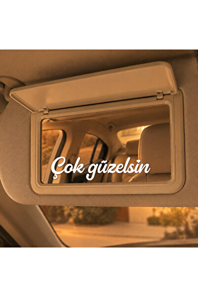 AlpiLeo Çok Güzelsin Oto Sticker | Güneşlik Ayna Yazısı Araba Cam Sticker | M...