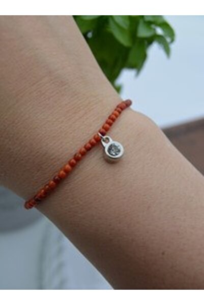 Stoneage 3 mm Coral Bracelet - Red -