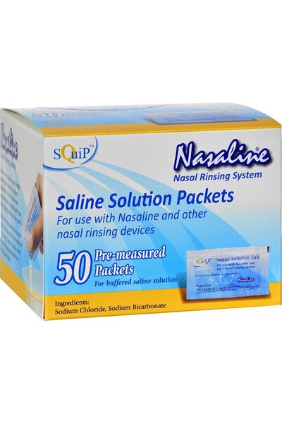 Nasaline Squip Products Salt Pre-Measured Packets - 50 Packets