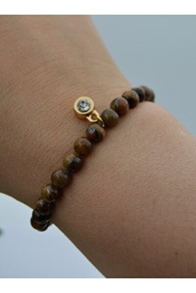 Stoneage 6 mm Eye of the Tiger Bracelet - Brown -