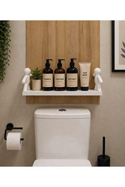 Genel Markalar İnsan Figürlü Yapışkanlı Banyo & Mutfak Ve Salon Rafı
