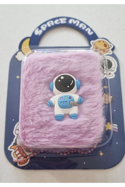 Modellino Çanta Kartelalı 3D Figürlü Mini Tüylü Peluş Not Defteri 6x7cm Renkl...