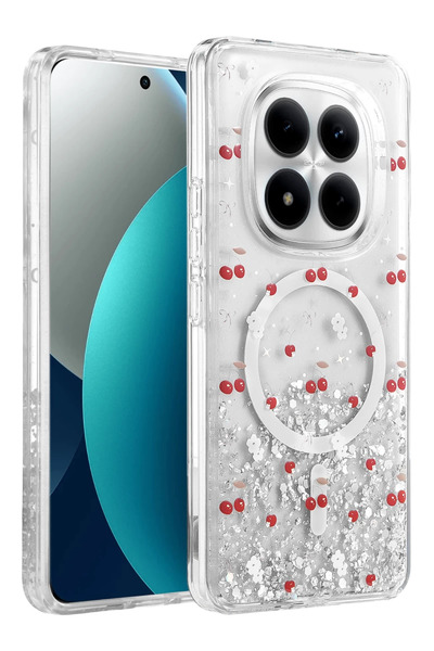 Bezos غطاء Onegif Xiaomi Redmi Note 15 Pro Plus 5G متوافق مع Misk Silvery Mag...
