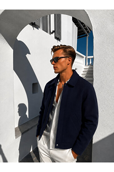 town walker Erkek Kaşe Oversize Kalın Klasik Mont