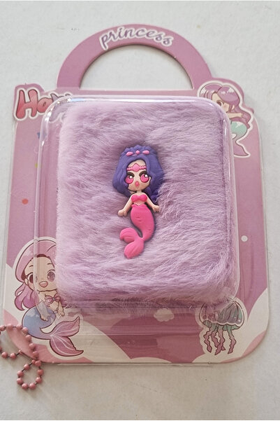 Modellino Çanta Kartelalı 3D Figürlü Mini Tüylü Peluş Not Defteri 6x7cm Renkl...
