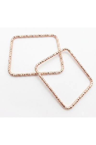 TıkTık AL Metal Çanta Sapı Gold Renk Kare 11x8 Cm Ajda Desen