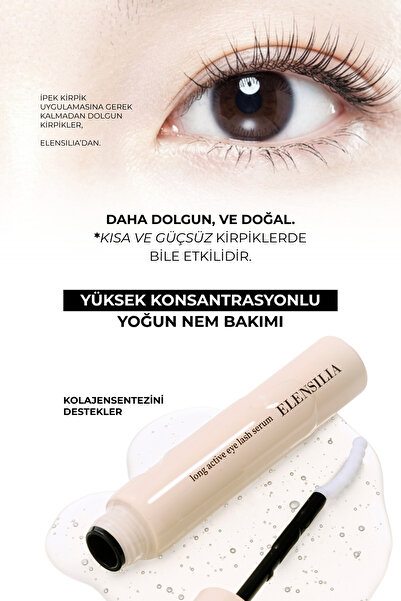 ELENSILIA Peptit İçeren Besleyici Ve Güçlendirici Kaş Kirpik Serumu Long Active Eyelash Serum