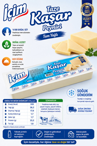 İçim Kaşar Peyniri 2000gr