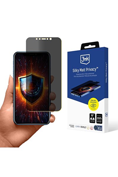 3MK Folie de protecție mată mătăsoasă anti-spion pentru ecranul Apple iPhone XR