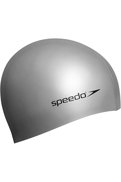 SPEEDO قبعة سباحة مسطحة من السيليكون للرجال والنساء