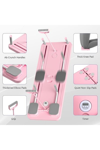 ETG Pilates Board - 2024 Pilates Reformer Set, Multi-Purpose Foldable Pilates Reformer Board for Home, 5 in 1 Pilates Sliding Board