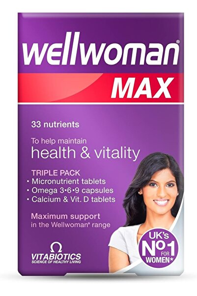 Wellwoman فيتابيوتكس ماكس - 84 قرص [فيتامينات ومعادن، كبسولات أوميغا 3،6،9 وف...