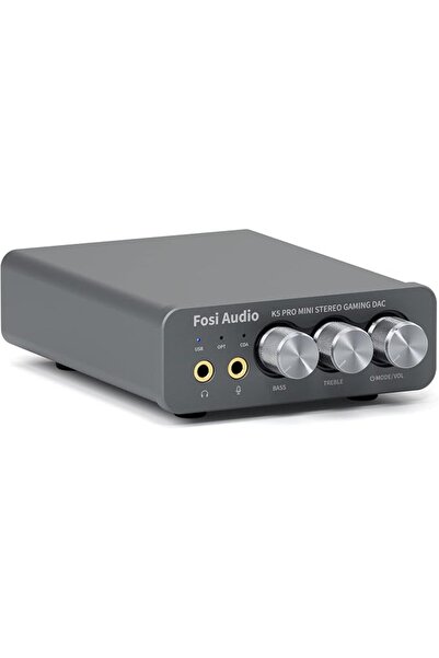 Fosi Audio مضخم صوت سماعات الرأس K5 Pro Gaming DAC صغير الحجم، محول صوت رقمي ...