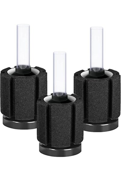 AQUANEAT 3 Pack Aquarium Bio Sponge Filter Breeding Fry Betta Shrimp Nano Fis...
