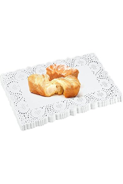 Yelajoy 100 Pieces White Rectangle Paper Doilies, Disposable Thick Decorative...