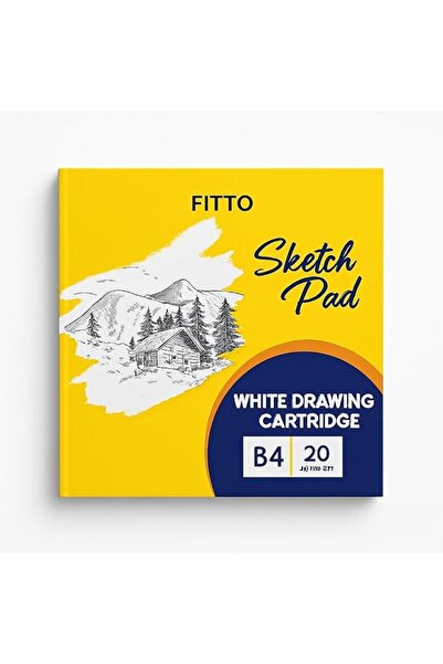 fitto Premium White Drawing Cartridge Sketch Pad - 20 Sheets, Smooth 100 GSM ...