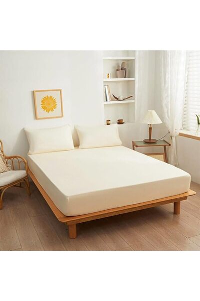 Goodern طقم ملاءات سرير مكون من 3 قطع، يناسب سرير مقاس 150×200 سم، ماص للرطوب...