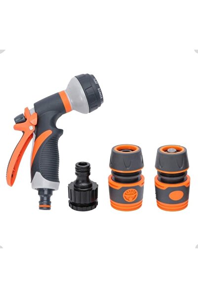 JOYZZZ Garden Hose Nozzle, Set of 4 High Pressure 8 Pattern Adjustable Spray ...