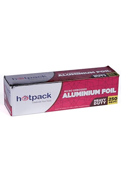 Hotpack Aluminium Foil, Embossed - 250 Sqft, 1 Units