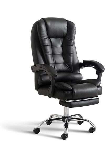 Bentifar Ergonomic Office Chair with Footrest, High Back PU Leather Desk Chai...