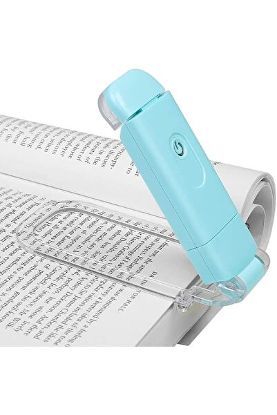 KRCIQMV Led Rechargeable Clip Design USB Powered Reading Light, (Blue)