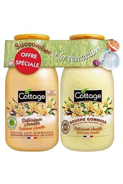 Cottage Gel Dus Vanilie 250 ml si Scrub Corp Vanilie 270 ml,