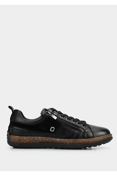 Eclipse Black Leather Women's Shoes