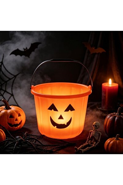 PARTY GO Προϊόν για το Halloween, Πορτοκαλί κουβαδάκι κολοκύθας 15,5×20 εκ., ...