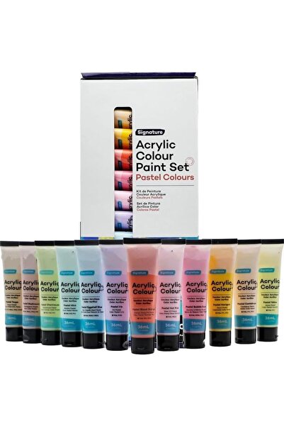 NALACAL 12pc Acrylic Pastel Paint Set, 36ml (1.2 US fl.oz) Tubes, Creamy Cove...