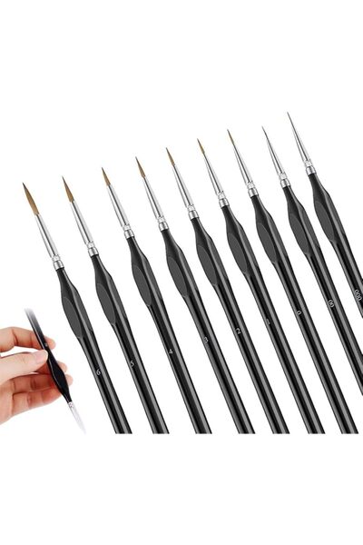 AZONEE Painting Miniature Brushes Set, 9 Pcs Fine Tip Detail Painting Brushes...